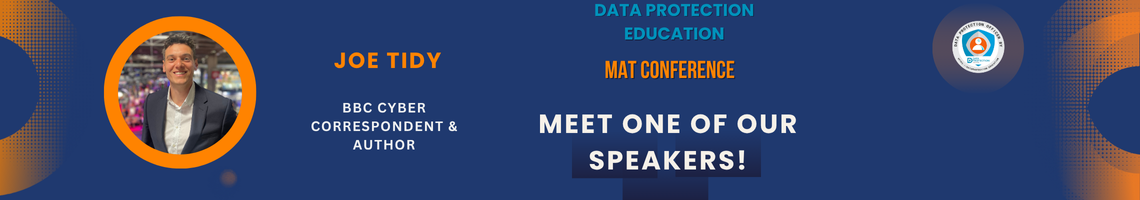 Meet Joe Tidy at our MAT Conference in February 2026! Joe Tidy, BBC Cyber Correspondent and conference speaker, looking directly at the camera.